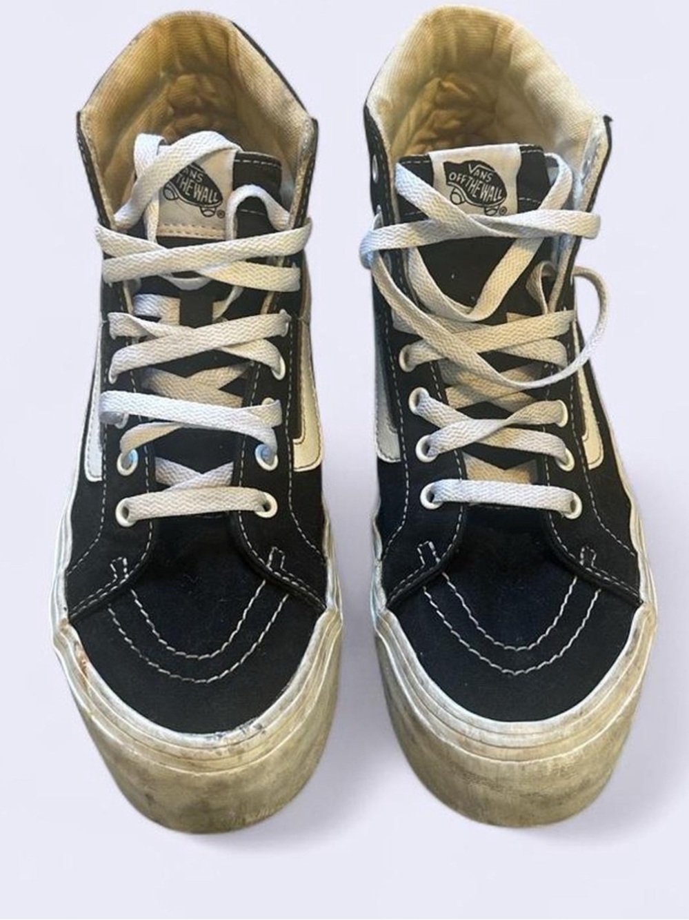Vans Black and White High-Top Sneakers